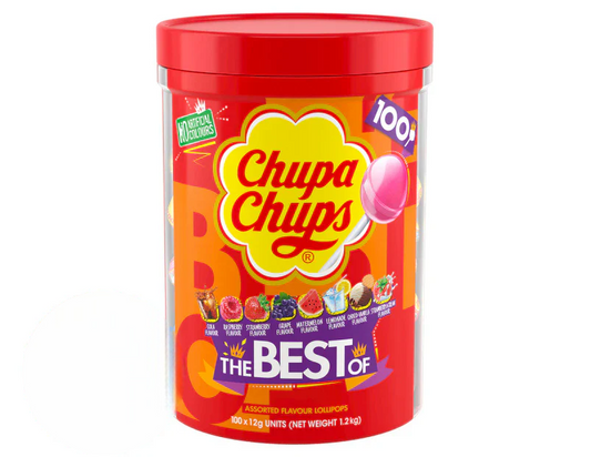 Chupa Chups The Best Of Tub Lollipops - 100 Pieces