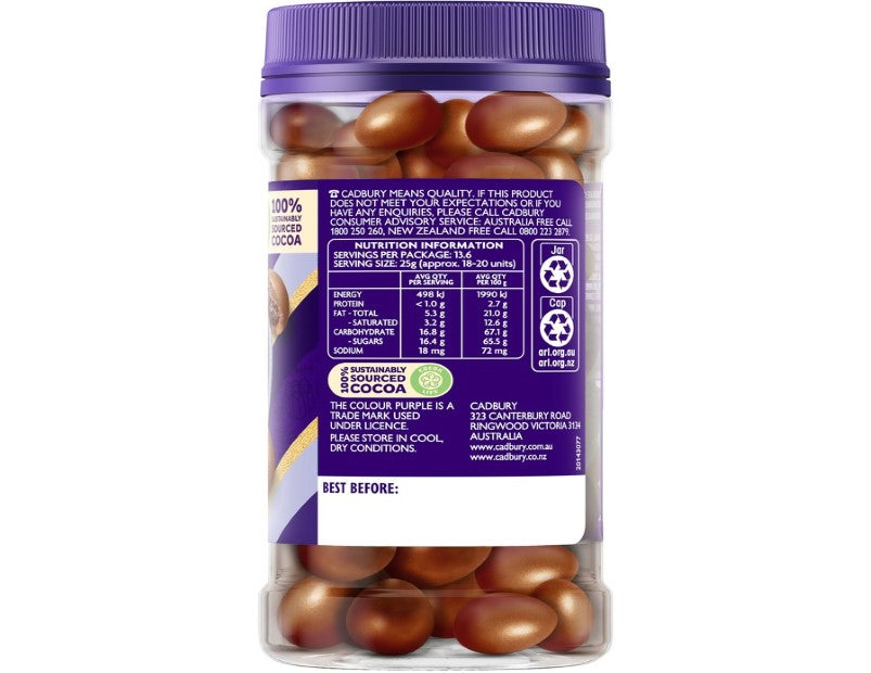 Cadbury Milk Chocolate Coated Sultanas 340g