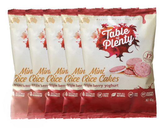 Table of Plenty Mini Rice Cakes Triple Berry Yoghurt 60g - 5 Pack