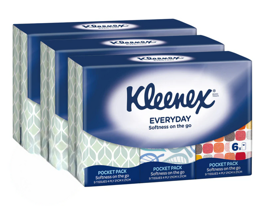 Kleenex Pocket Facial Tissues 3 pack