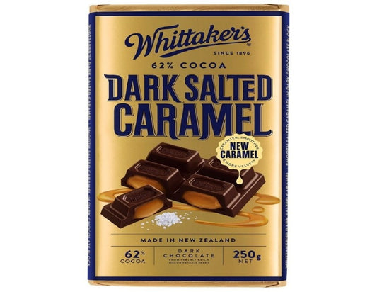 Whittaker's Dark Salted Caramel Chocolate Block 250g