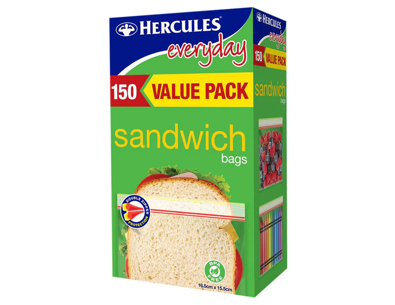 Hercules Everyday Sandwich Resealable Bags 2pack