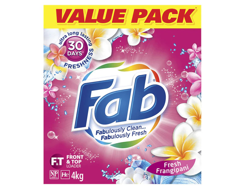 Fab Front & Top Loader Laundry Powder 4kg