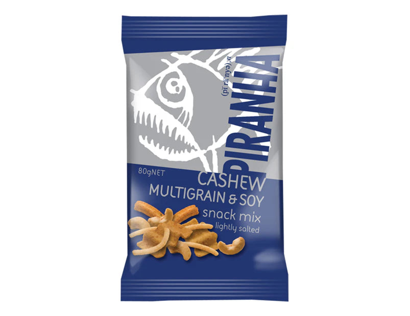 Piranha Cashew Multigrain & Soy Snack Mix 80g - 10 Pack