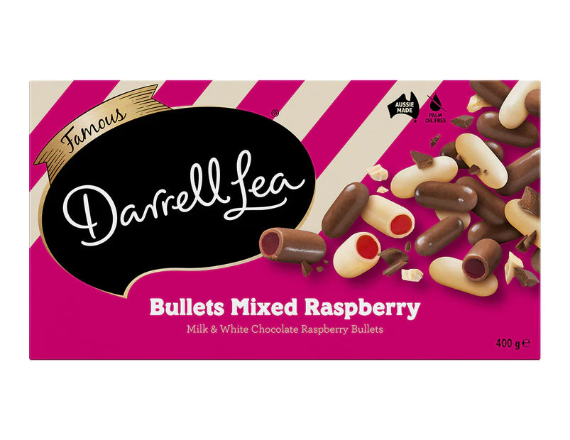 Darrell Lea Mixed Raspberry Bullets Gift Box 400g