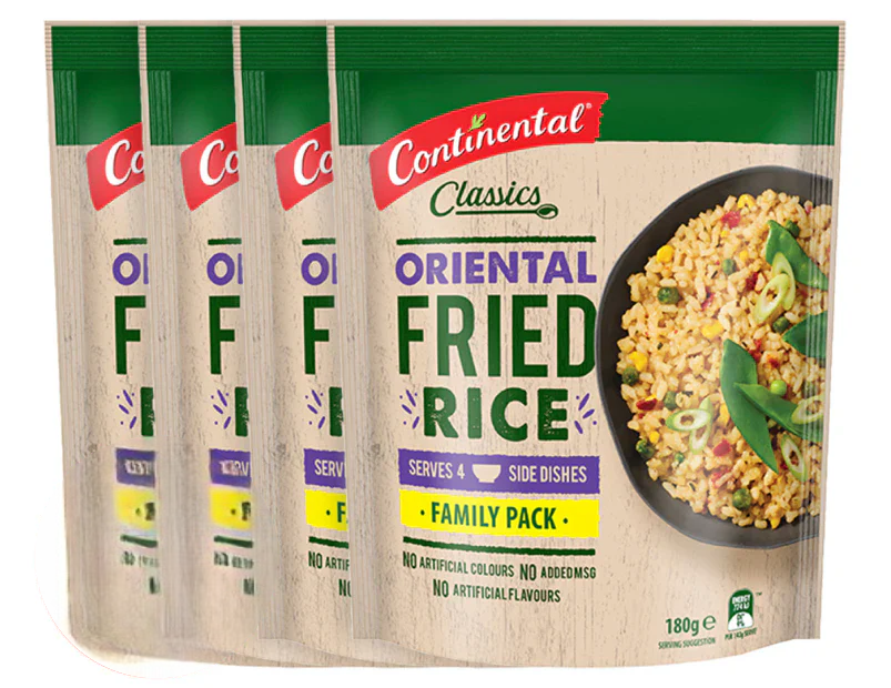 Continental Classics Oriental Fried Rice Family Pack 180g - 4 Pack