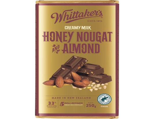 Whittakers Honey Nougat Almond Creamy Milk Chocolate 250g