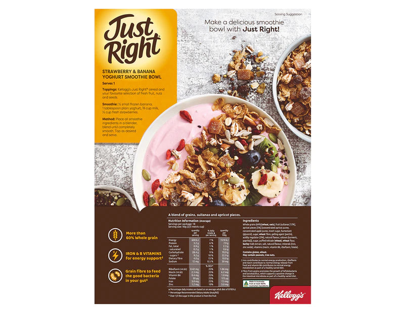 Kellogg's Just Right 740g - 2 Pack