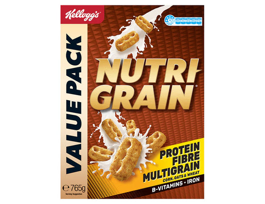 Kelloggs Nutri Grain Protein Breakfast Cereal Family Value Pack 765g