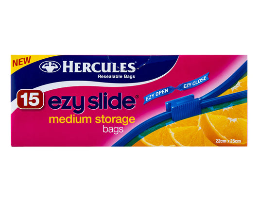 Hercules Ezy Slide Medium Storage Bags 15 piece