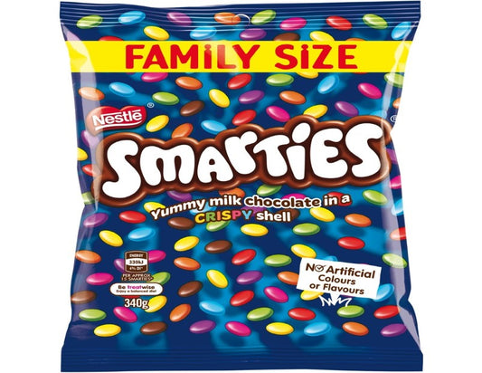 Nestle Smarties Milk Chocolate Party Bag 340g - 2 Pack