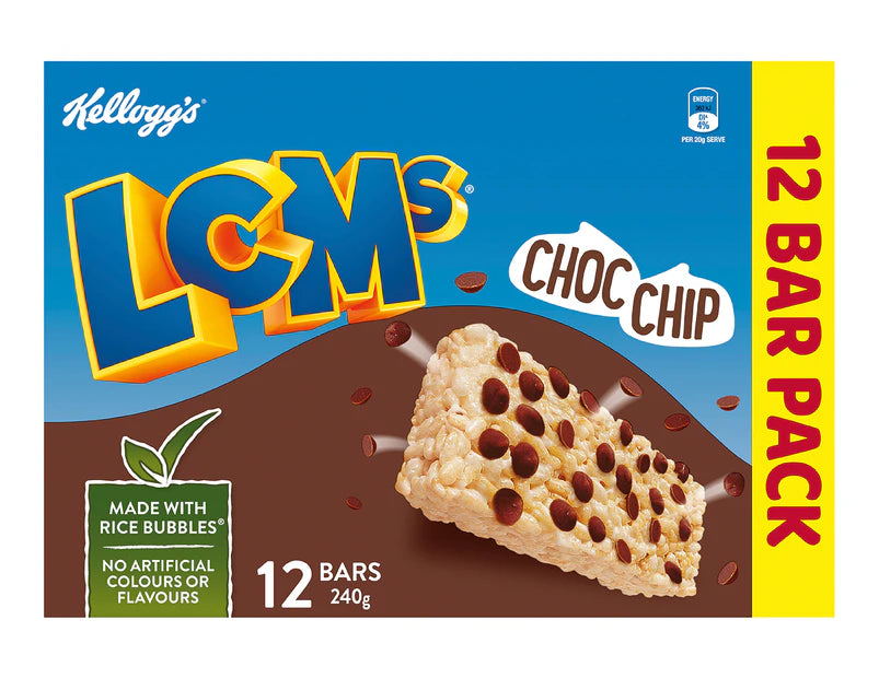 Kellogg's LCMs Choc Chip Bars – 240g - 2 Pack