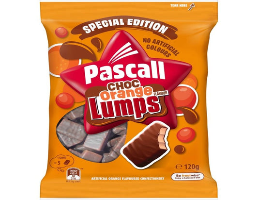 Pascall Lumps Special Edition Choc Orange Flavour 120g - 2 Pack