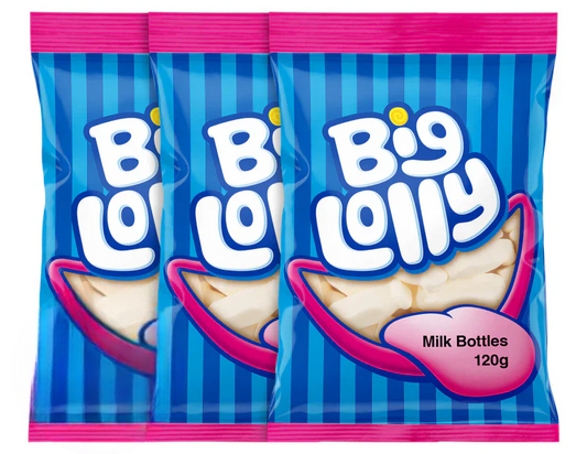 Big Lolly Milk Bottles 120g - 3 Pack