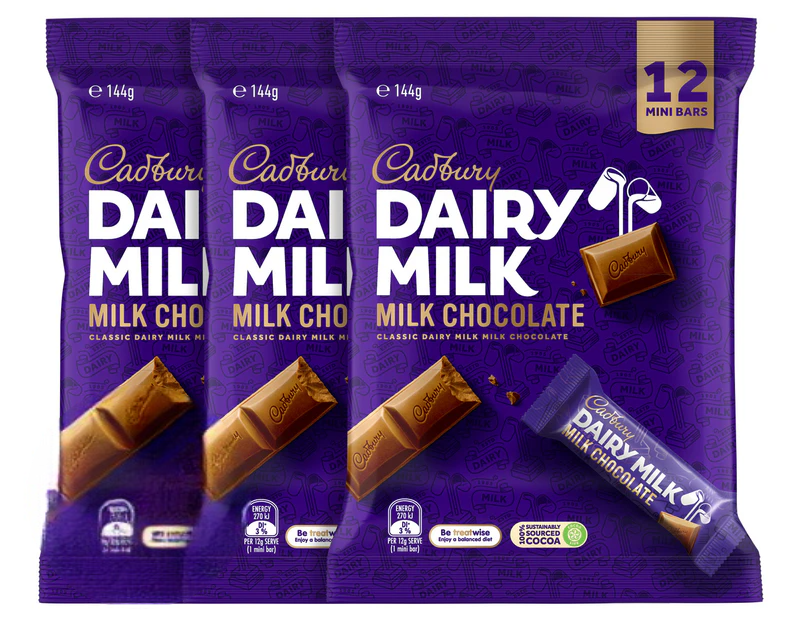 Cadbury Dairy Milk Sharepack 144g 3 pack