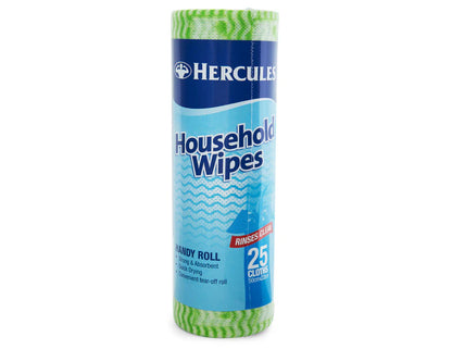 Hercules Household Wipes Handy Roll 25 piece - Randomly Selected