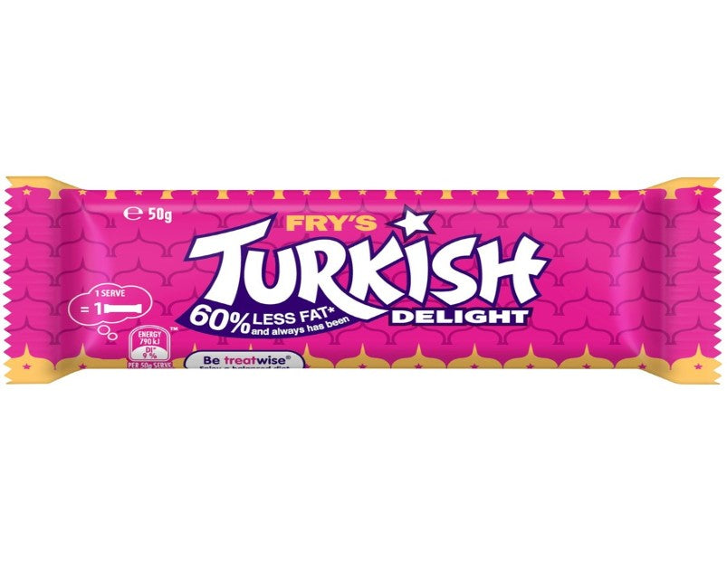 Cadbury Fry's Turkish Delight Bar 50g - 3 Pack