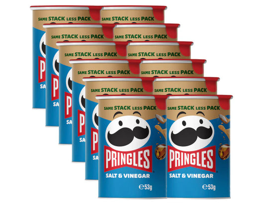 Pringles Potato Chips Salt & Vinegar 53g - 12 Pack