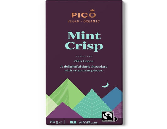 Pico Mint Crisp Organic Dark Chocolate 80g