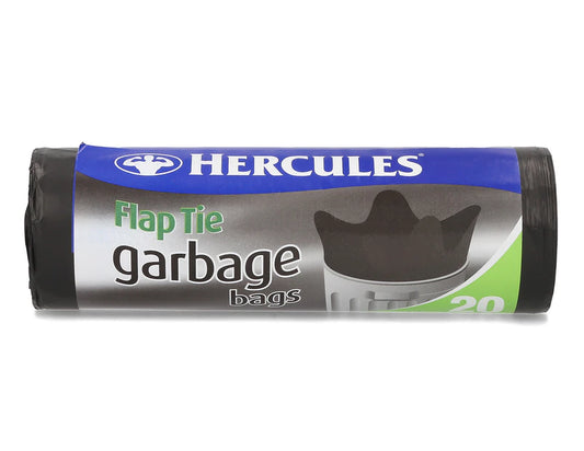 Hercules XL 56L Extra Strong Flap Tie Garbage Bags 20 piece