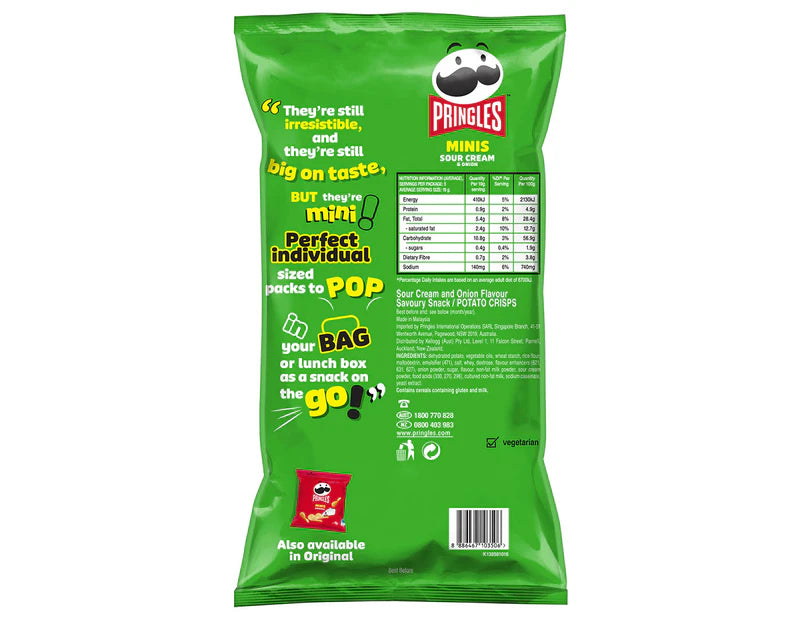 Pringles Minis Sour Cream & Onion 95g - 3 Pack