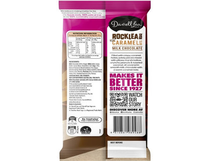 Darrell Lea Rocklea Road Milk Chocolate with Caramel Bits Block 160g - 2 Pack