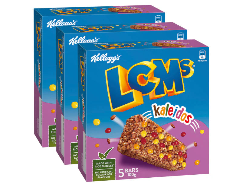 Kellogg's LCMs Kaleidos Bars 100g - 3 Pack