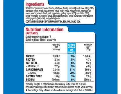 Kellogg's Pop-Tarts Frosted Chocotastic 384g - 2 Pack