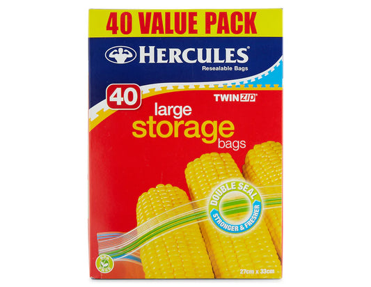 Hercules Twin Zip Large Storage Bags 2 pack