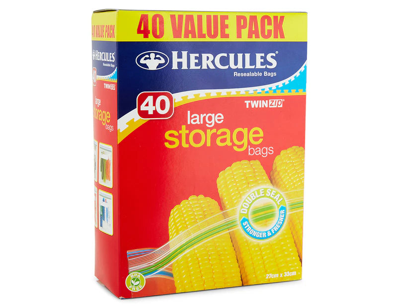 Hercules Twin Zip Large Storage Bags 2 pack