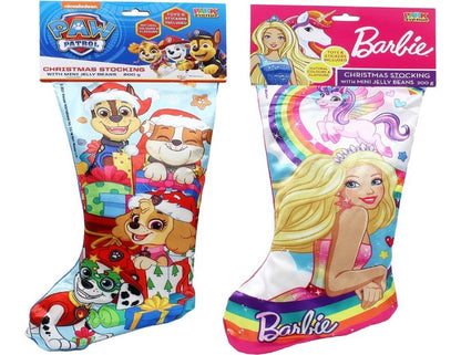 Barbie/Paw Patrol Stocking With Mini Jelly Beans 200g - Assorted