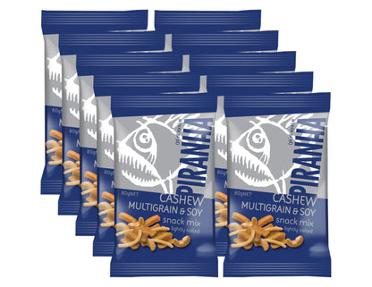 Piranha Cashew Multigrain & Soy Snack Mix 80g - 10 Pack