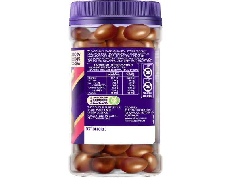 Cadbury Milk Chocolate Coated Fruit & Nut 310g