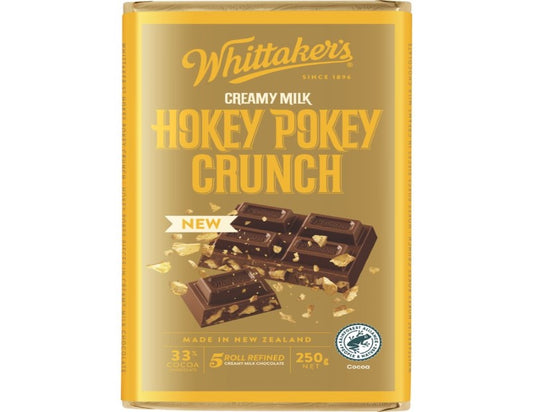 Whittaker's Creamy Milk Hokey Pokey Crunch Chocolate Block 250g