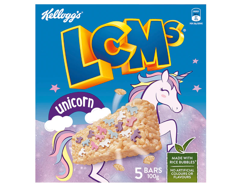 Kellogg's LCMs Unicorn Bars 100g - 3 Pack