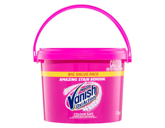 Vanish NapiSan Oxi Action Colour Safe Stain Remover Front & Top Laundry Powder 3kg