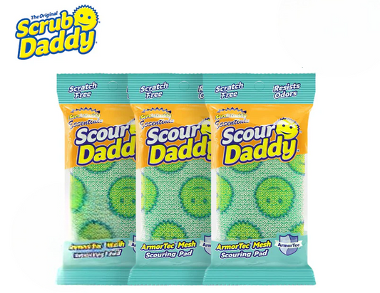 Scrub Daddy Essentials Scour Daddy Scouring Pad - Green 3 pack