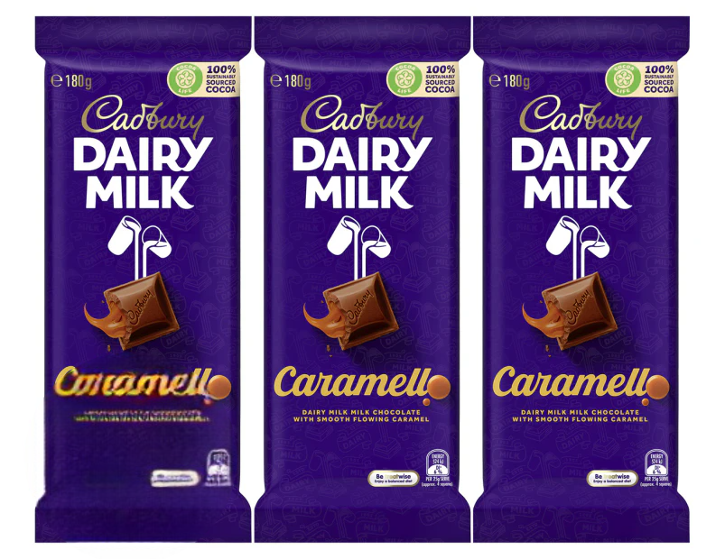 Cadbury Dairy Milk Caramello 180g 3 pack