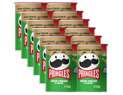 Pringles Potato Chips Sour Cream & Onion 53g - 12 pack