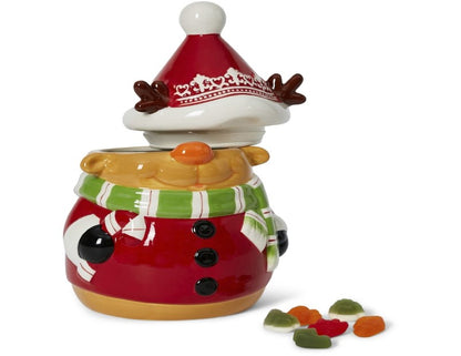 Christmas Ceramic Jar With Party Mix 500g - Assorted