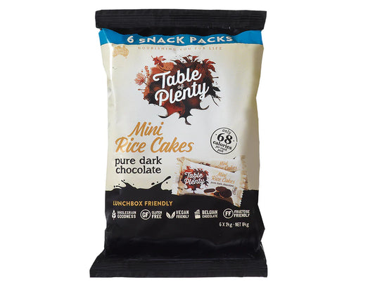 Table of Plenty Mini Rice Cakes Snack Packs Pure Dark Chocolate - 3 Pack