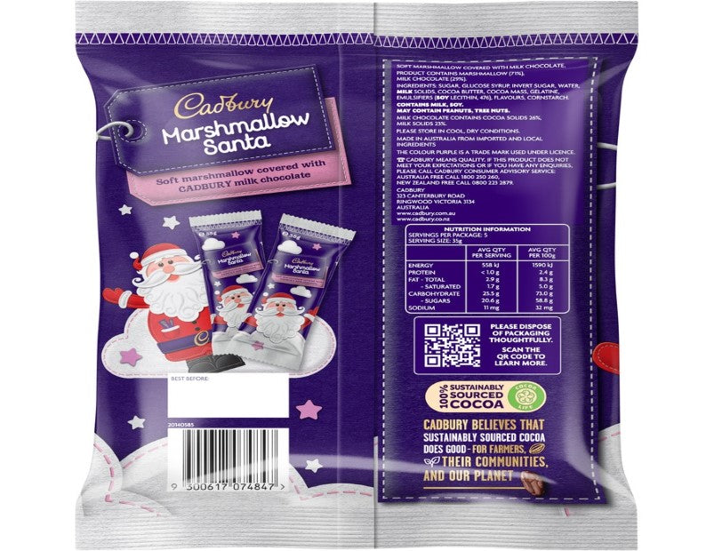 Cadbury Marshmallow Chocolate Santa Pack - 175g