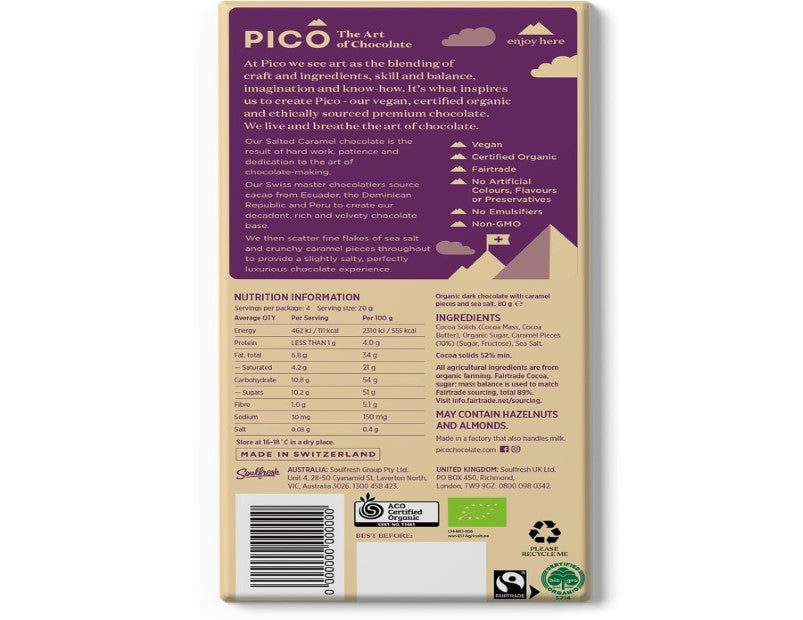 Pico Salted Caramel Dark Chocolate 80g