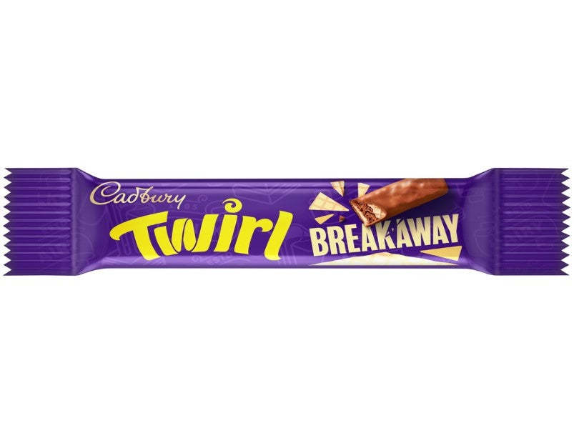 Cadbury Twirl Breakaway Milk Chocolate Sharepack 10 Mini Bar 120g  - 2 Pack