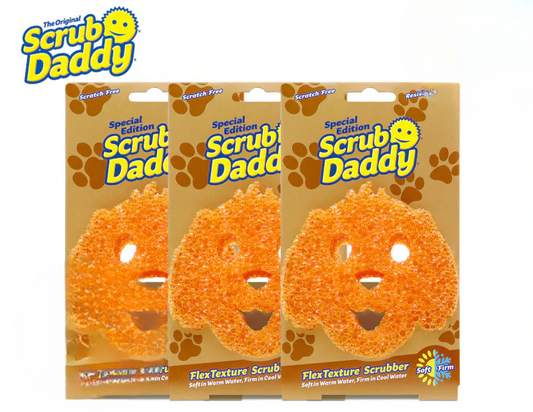 Scrub Daddy Dog Scrubber Limited Edition - Orange 3 pack