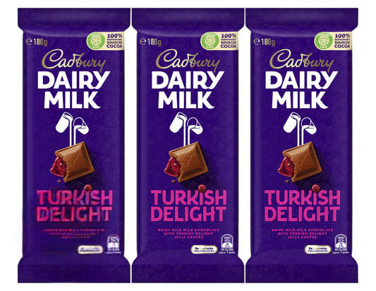 Cadbury Dairy Milk Turkish Delight 180g 3 pack