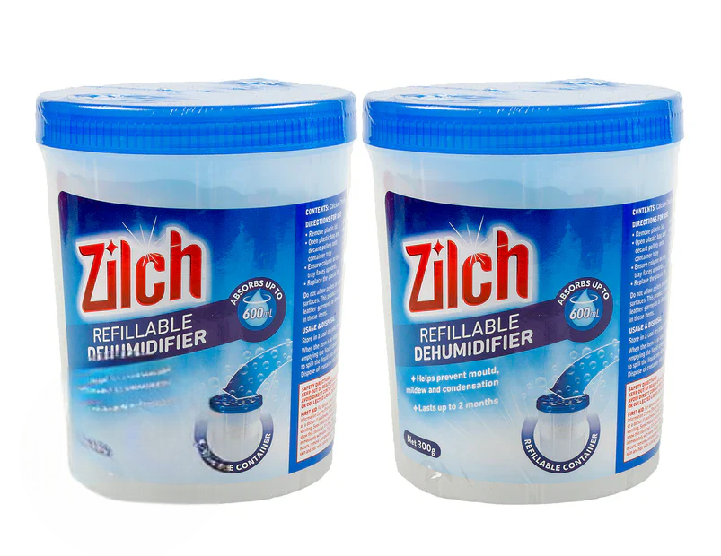 Zilch Refillable Dehumidifier 300g (2 Pack)