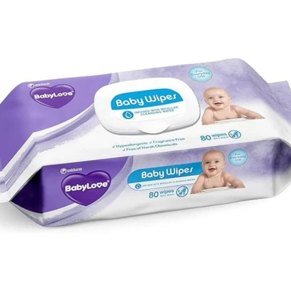 BabyLove Everyday Baby Wipes  480 Pieces (6 x 80 Pack)