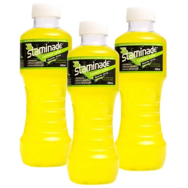 Staminade Sports Drink Electrolytes Lemon Lime 600mL (3 Pack)
