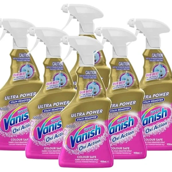Vanish Preen Gold Pro Trigger Stain Remover, 450mL (Pack of 6)
